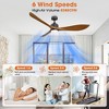 Parrot Uncle 66" Modern Black LED Ceiling Fan with Remote - 4 of 4