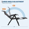 Outdoor Folding Rattan Lounge Chair, Adjustable Foot Rest, PE Rattan, 330lb Capacity, Iron Pipe Frame, for Garden and Balcony - 2 of 4
