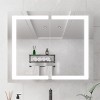 Medicine Cabinet With Lights,Recessed Medicine Cabinet With Mirror,Surface Mount Bathroom Cabinet,Glass Shelf Cabinet,Shaving Cabinet-The Pop Home - 2 of 4