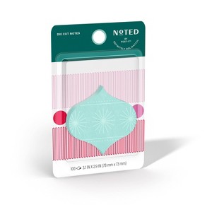 Noted by Post-it Ho Ho Whoa Ornament Die-Cut Notes Green Gifting - 1 of 4