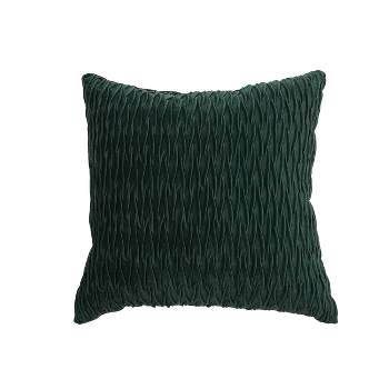 Kate Aurora Overfilled Crushed Velvet 1 Piece Zippered Christmas Accent Throw Pillow - 18" x 18"