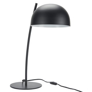 21" Iron Arched Matte Black Table Lamp - Nourison - 1 of 4