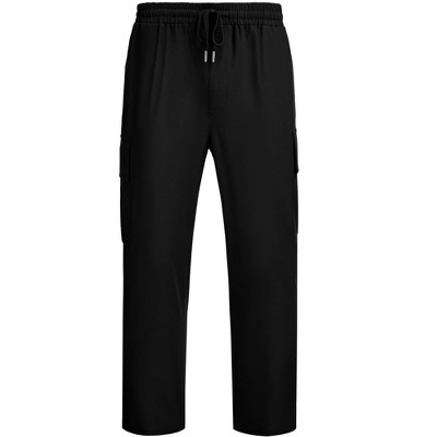 COOFANDY Mens Cargo Pants Relaxed Fit Casual Linen Pants Drawstring Sweatpants with 6 Pockets