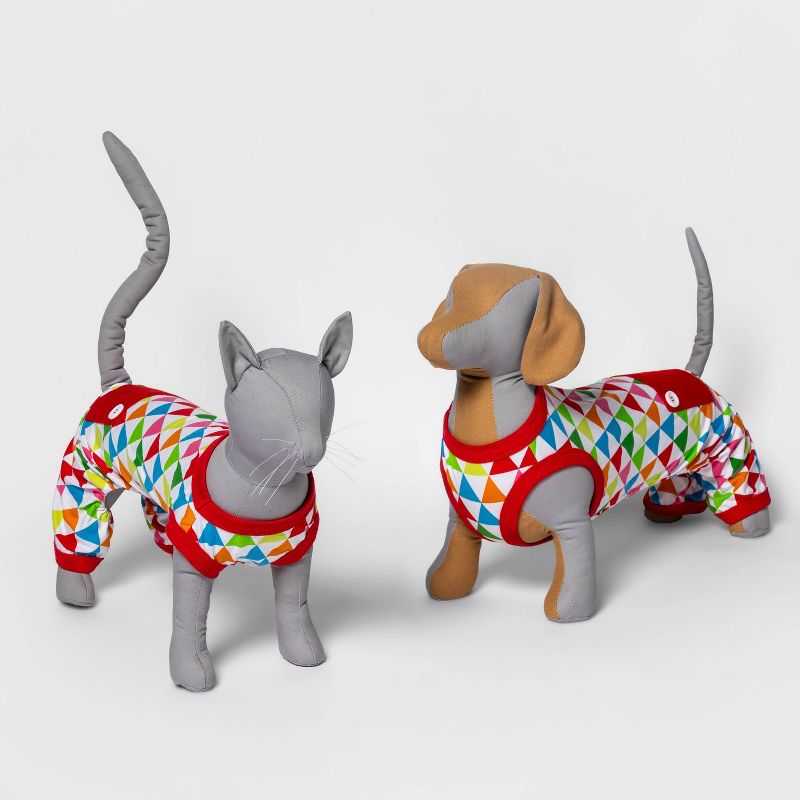 Colorful Triangle Print Dog and Cat Pajamas - Wondershop™, 5 of 12