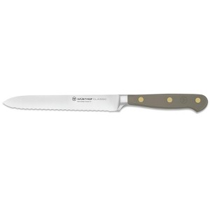 Wusthof Classic 5-Inch Serrated Utility Knife, Velvet Oyster - 1 of 3