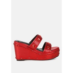 Iki Diki Rhinestone & Diamante Wedge Sandals - 1 of 4