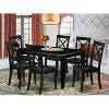 Mediterranean Dining Set 7 Piece - Table & 6 Chairs - 36x60 Inch - Black Finish - HomeStock - 2 of 4