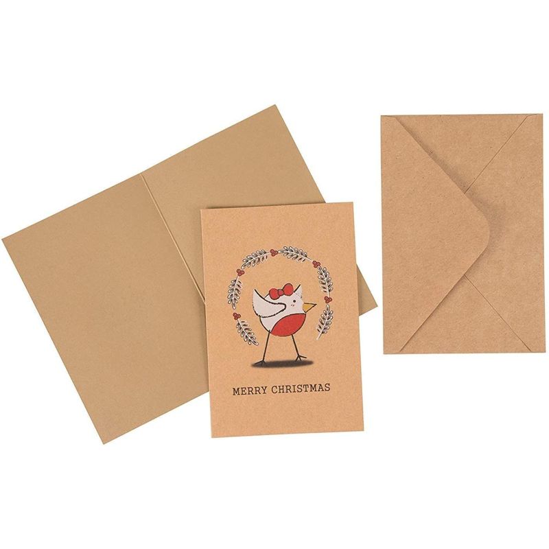 Best Paper Greetings 36 Pack Kraft Merry Christmas Greeting Cards with Envelopes, 6 Holiday Yuletide Character Designs, 4 x 6 In, 5 of 7