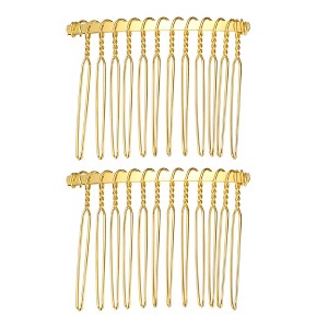Unique Bargains No Slip Hair Side Combs Accessories Stylish Metal 2 Pcs - 1 of 4