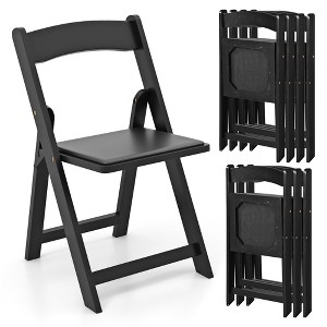 Tangkula Set of 8 Dining Chairs w/ Rubber Wood Legs & Padded Seat for Home Office Events - 1 of 4
