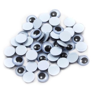Charles Leonard Creative Arts Wiggle Eyes, Round, 10mm, Black, Bag of 50 (Pack of 25) - 1 of 1