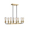 Craftmade Lighting Randolph 8 - Light Island Pendant Light in  Flat Black/Satin Brass - 4 of 4