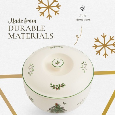 Spode Christmas Tree 1 Quart Round Casserole Dish with Lid - Thumbnail 5