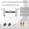 WOWOW Solid Brass Triple Handle Commercial Pull Down Sprayer Kitchen Faucet with Pre-Rinse Sprayer in Chrome - 4 of 4