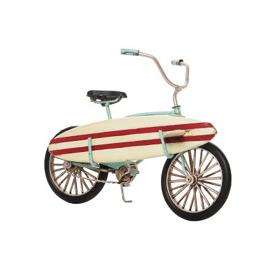 Beachcombers 5.1" Decorative Surf Board Cruiser Bicycle Tabletop Figurine Coastal Beach Decor
