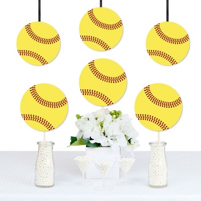 Big Dot of Happiness Grand Slam - Fastpitch Softball - Decorations DIY Baby Shower or Birthday Party Essentials - Set of 20