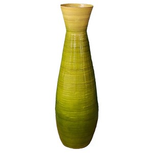 Uniquewise Classic Bamboo Floor Vase Handmade, For Dining, Living Room, Entryway, Fill Up With Dried Branches Or Flowers - 1 of 4