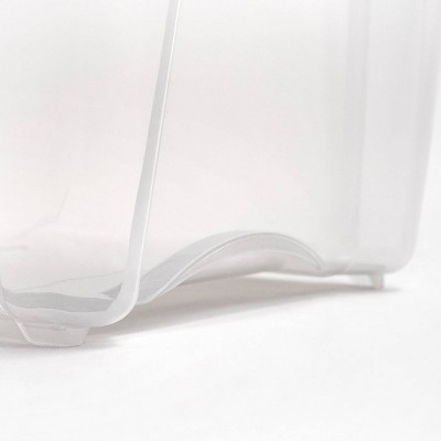 32 Quart Clear Stackable Plastic Storage Bin with Lid