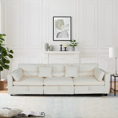 MyDepot Modern Sectional Sofa with Storage Function and 2 Pillows