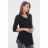 WEST K Women's Nora Ultrasoft V-neck Tunic with Long Sleeves and Front Seam Detail - 2 of 4
