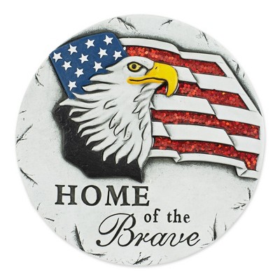 Concrete "Home of the Brave" Stepping Stone - Zingz & Thingz