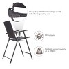 Costway 4 PCS Folding Rattan Wicker Bar Stool Chair Indoor &Outdoor Furniture Brown - 4 of 4