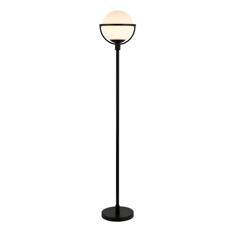 Hampton & Thyme Globe and Stem Floor Lamp with Glass Shade, 4 of 12