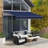 10' x 8' Retractable Awning, Patio Awning Sunshade Shelter with Manual Crank Handle, 280gsm UV Resistant Fabric and Aluminum Frame - 2 of 4