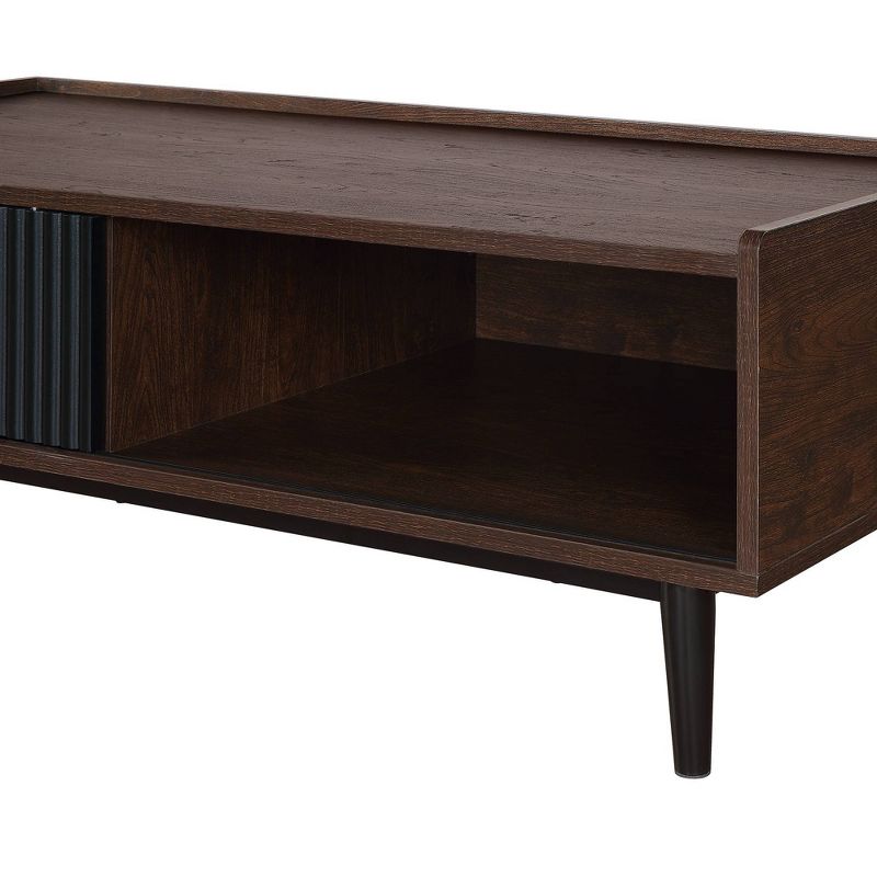 Duane Ribbed Coffee Table with Drawer and Shelf - Manhattan Comfort, 4 of 12