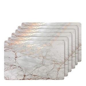 Dainty Home Marble Cork 12" x 18" Placemats Set Of 6 - 1 of 3
