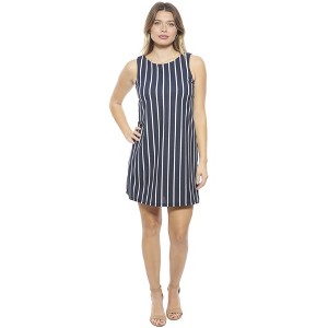 knee length dresses for ladies Ashmon Twill A-Line Mini Shift Dress main image 1