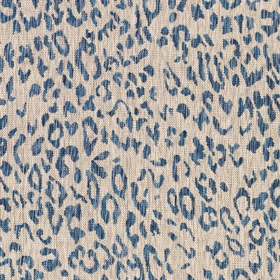 Alem Navy Blue Synthetic Fur Rectangular Area Rug