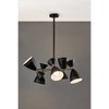 5-Head Oscar Pendant Black - Adesso: Mid-Century Modern, Adjustable, Overhead Island Lighting, ETL Listed - 3 of 3