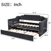 Twin Size Upholstered Daybed with Trundle for Bedroom - 4 of 4