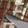 Farmhouse Plaid Area Rugs for Living Room Bedroom, Low Pile Non-Slip Modern Soft Faux Wool Carpet - 4 of 4