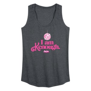 Women's - Barbie - I Am Kenough Disco Ball Graphic Racerback Tank - 1 of 4