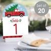 Big Dot of Happiness Merry Little Christmas Tree - Red Truck Christmas Party Double-Sided 5 x 7 inches Cards - Table Numbers - 1-20 - 2 of 4