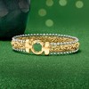 Ross-Simons 18kt Gold Over Sterling Byzantine Beaded-Edge Bracelet With Sterling Silver - 3 of 4