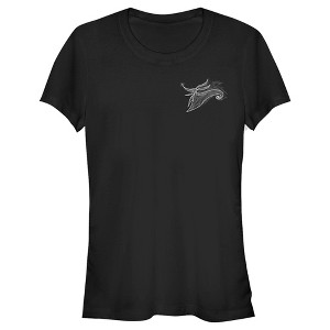 Juniors Womens The Nightmare Before Christmas Halloween Zero Pocket Scribble T-Shirt - 1 of 4