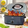 Heynemo Electric Turkey Roaster Oven with Visible Glass Lid, with Removable Pan & Rack, Stainless Steel - 3 of 4