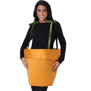 HalloweenCostumes.com One Size Fits Most  Flower Pot Costume for Adults, Orange/Yellow - 1 of 4