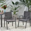 SKRAN Set of 2 Outdoor Modern Aluminum Dining Chair with Rope Seat for Patio, Garden, Backyard - 2 of 4