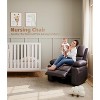 27 Inch Oversized Recliner Chair - Extra Wide PU Leather Sofa - Comfortable Manual Recliner for Living Room - Creamy - 4 of 4