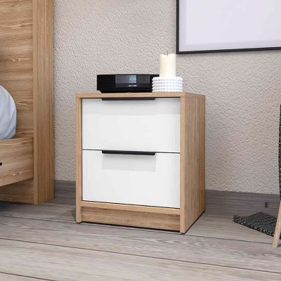 NicBex Stylish 2 Drawers Nightstand Modern Bedside Table End Table Bedroom Furniture for Bedroom, Living Room
