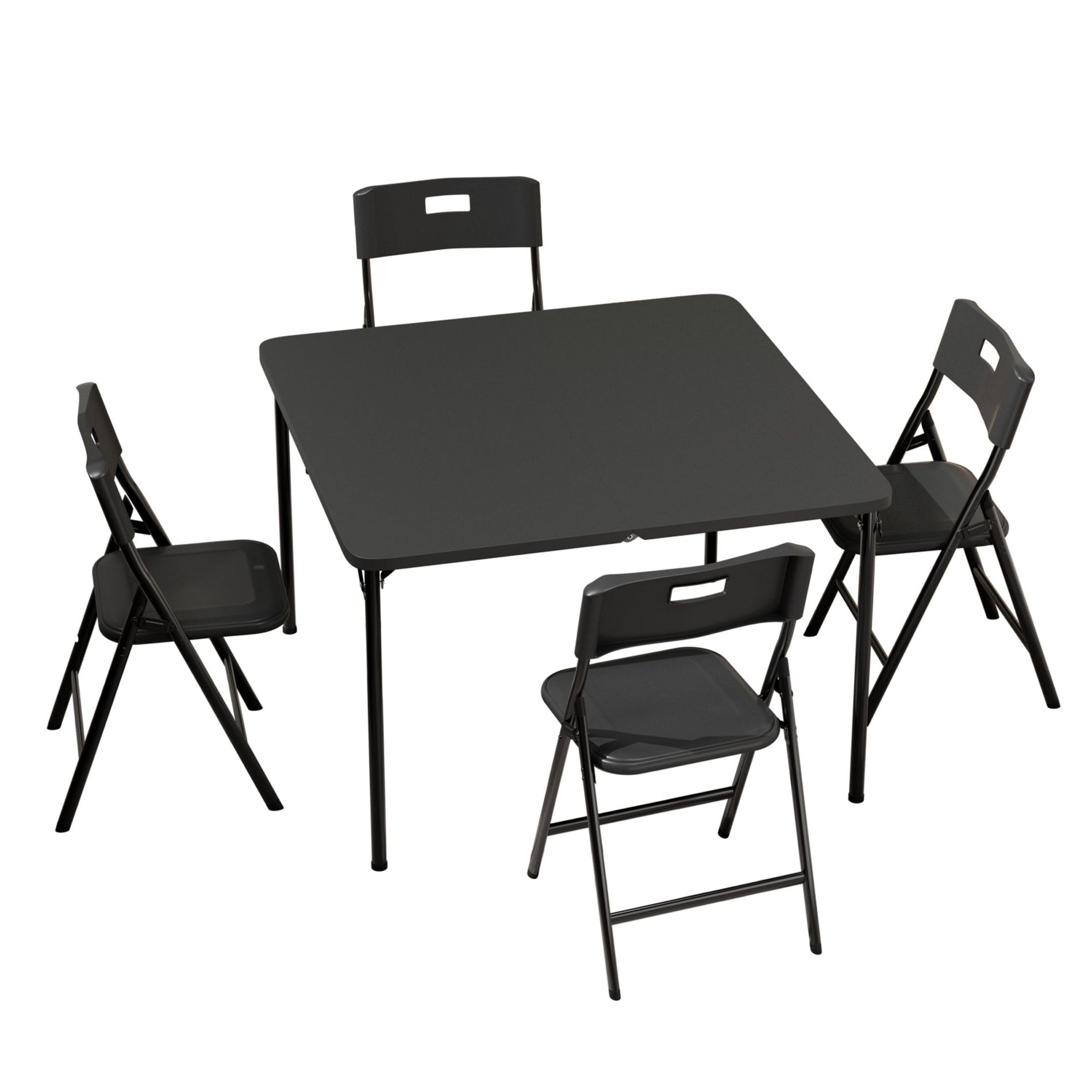 Folding Chair and Table 5 Pack Comfy PU Leather Padded Folding Chairs for Outside and Indoor