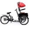 Topteng 20" Tricycle Shopping Three Wheel Bike with Children Seat & Adjustable Sunshade - 2 of 4