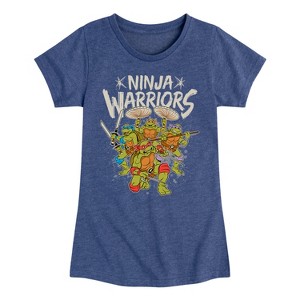 Girls' - Teenage Mutant Ninja Turtles - Leo and Brothers Ninja Warriors Fitted Short Sleeve Graphic T-Shirt - 1 of 4