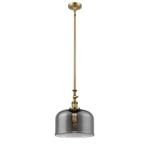 Bell - 1 Light Stem Hung Mini Pendant In Industrial Style-15 Inches Tall and 12 Inches Wide - 1 of 1