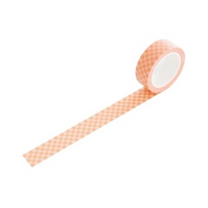 Jollity & Co. - Check It! Peaches N’ Cream Washi Tape - Pack of 1 Roll, 10 Meters - 1 of 4