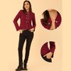 Allegra K Women's Vintage Double-Breasted Motorcycle Zip-Up Steampunk Jacket - 2 of 4